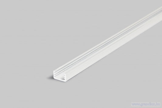SLIM8 felületre szerelhető keskeny fehér aluminium LED profil 2 méteres - Leddy.hu