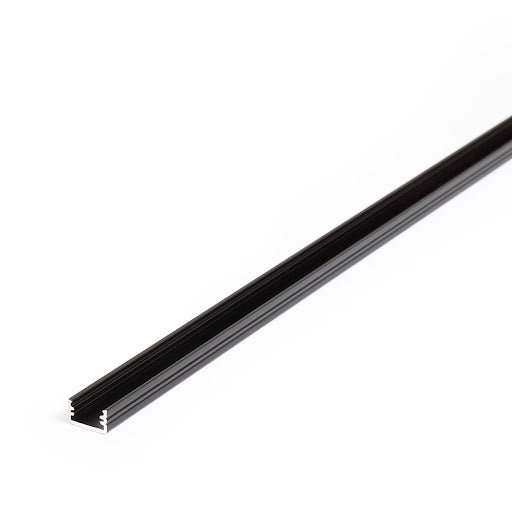 SLIM8 felületre szerelhető keskeny fekete aluminium LED profil 2 méteres - Leddy.hu